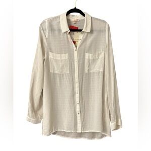 Skies are Blue white button down blouse NWT